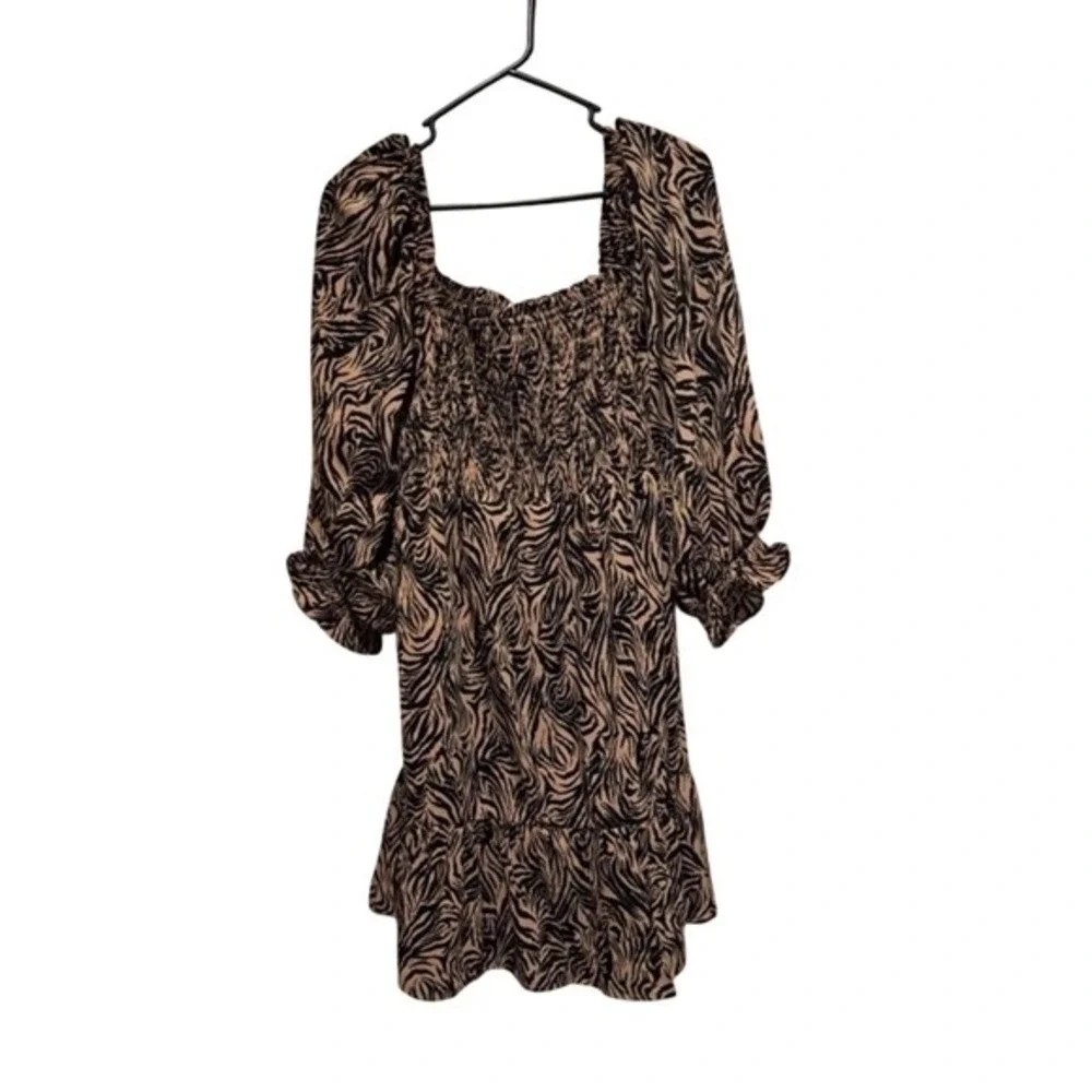 Chic Black and Brown Long Sleeve‎ Dress